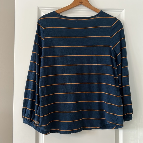 Matilda Jane "Moments With You" Striped Tee w Gathered Sleeves w MEASUREMENTS - Picture 10 of 12